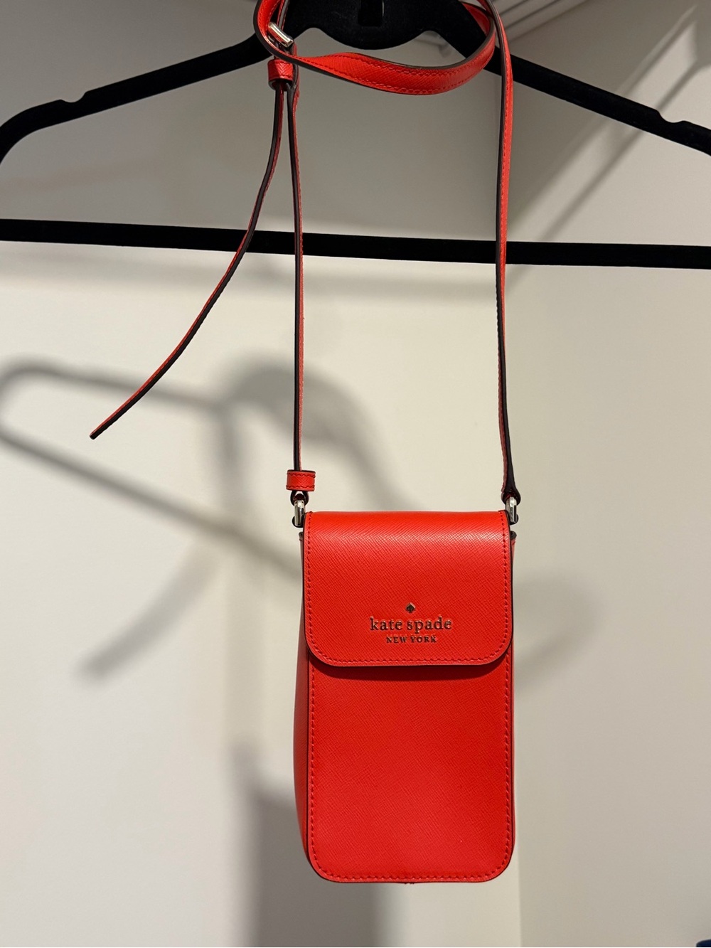 kate spade Red Leather Crossbody Phone Pouch